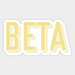 Yellow Beta Sunshine Letter Sticker